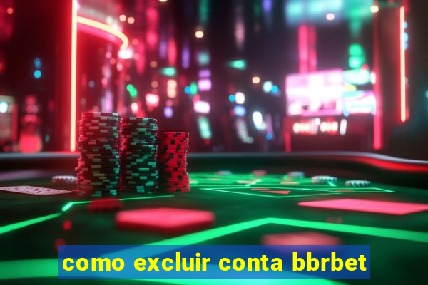 como excluir conta bbrbet